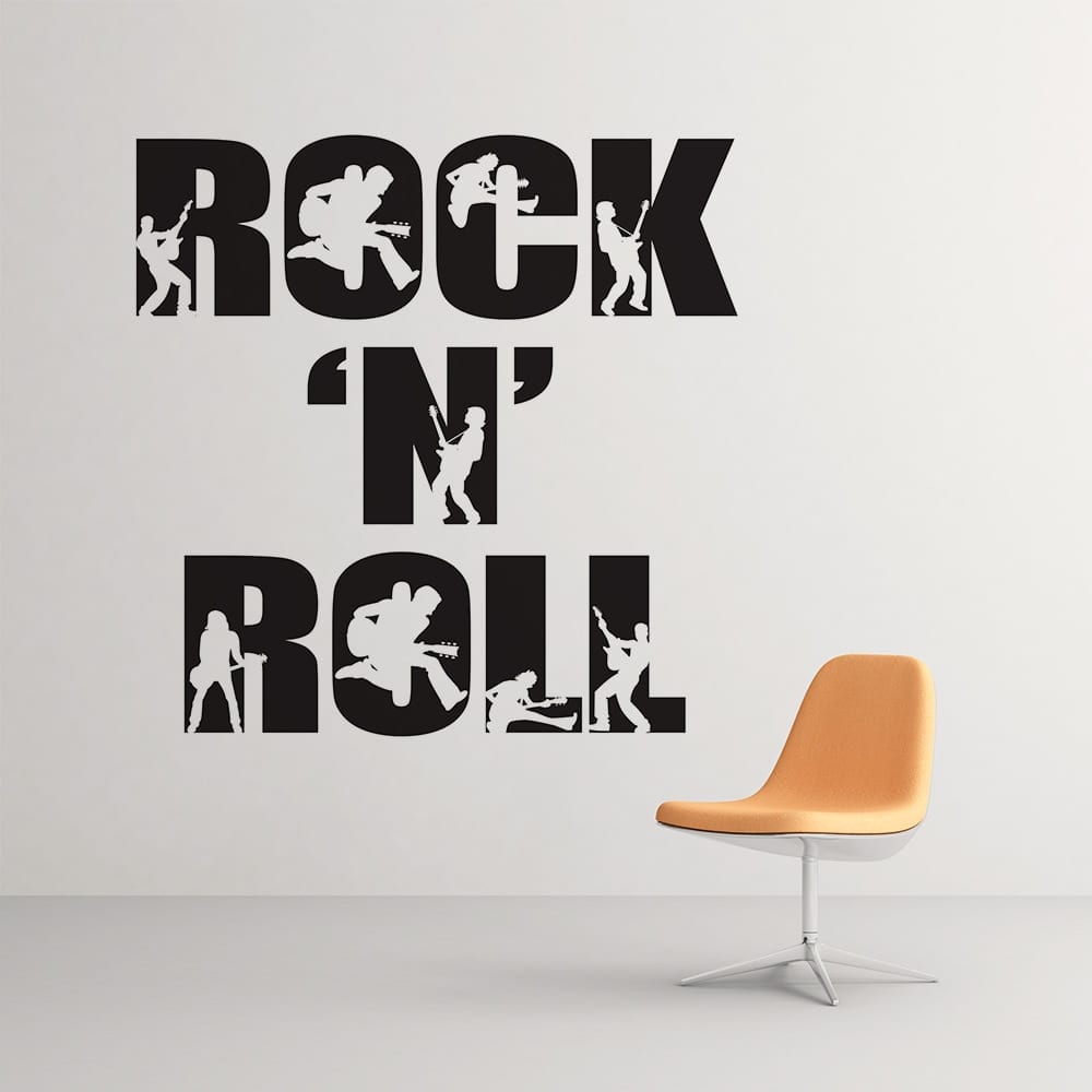 Rock n´ Roll em Vinil Autocolante