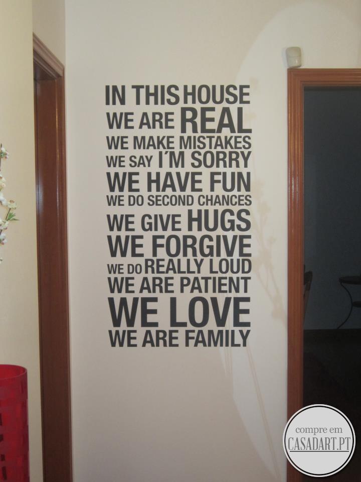 In This House We Are Real Wall Decal