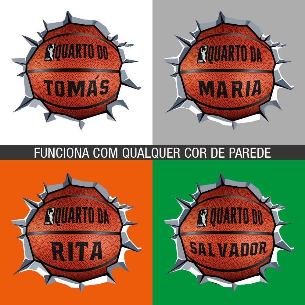 Bola de basquetebol a sair da parede autocolante - iconstore.pt   Autocolantes decorativos, Tatuagens de violão, Desenhos para barbearia