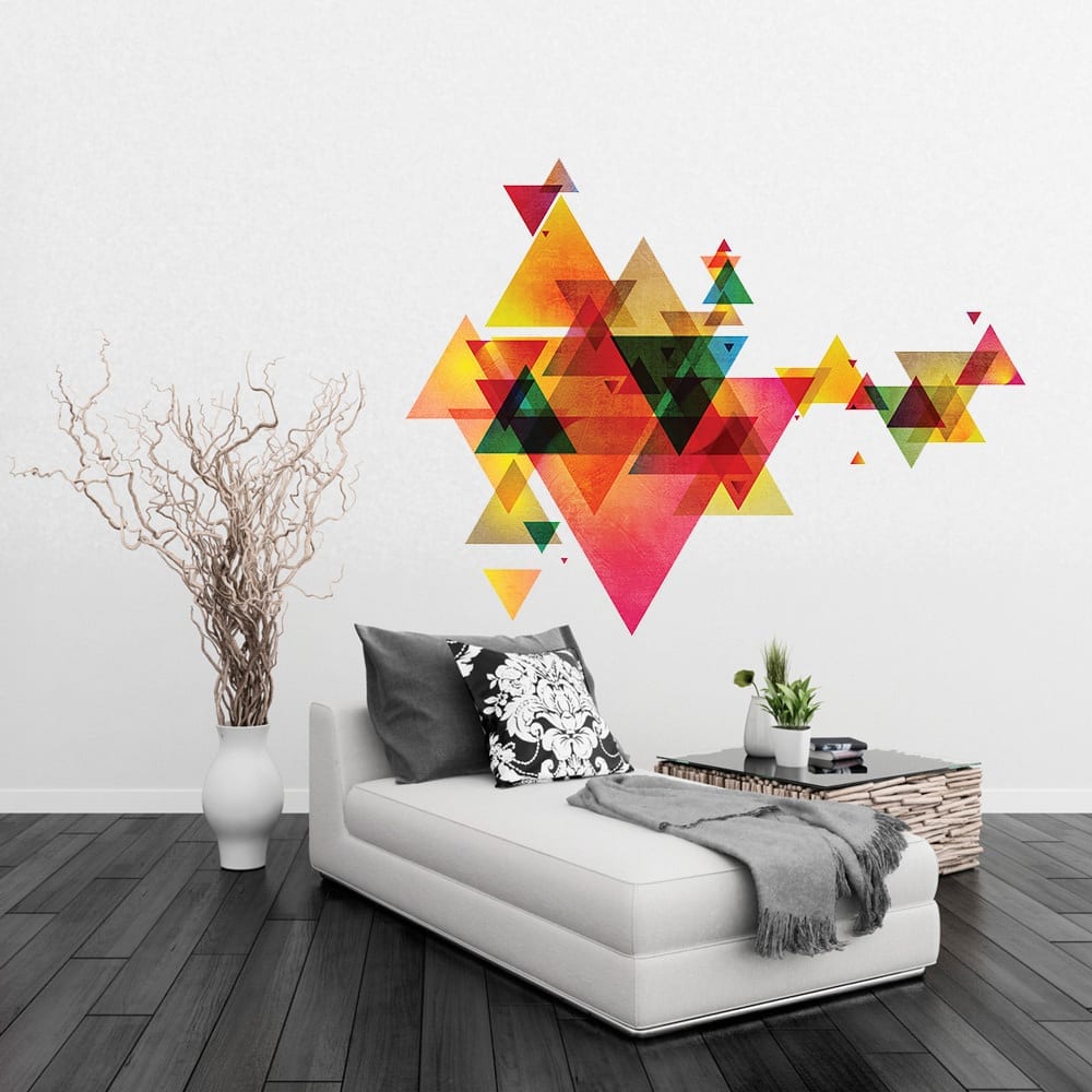 Triângulos Futuristas decoração de paredes