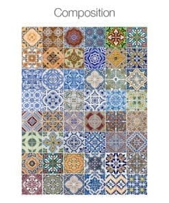 Azulejos Tradicionais Portugueses Autocolantes - Composição