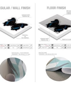 Borboletas Revestimentos para Azulejos - Material