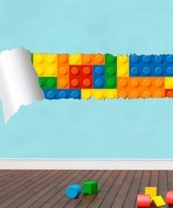 Lego Efeito Parede Rasgada Vinil Autocolante