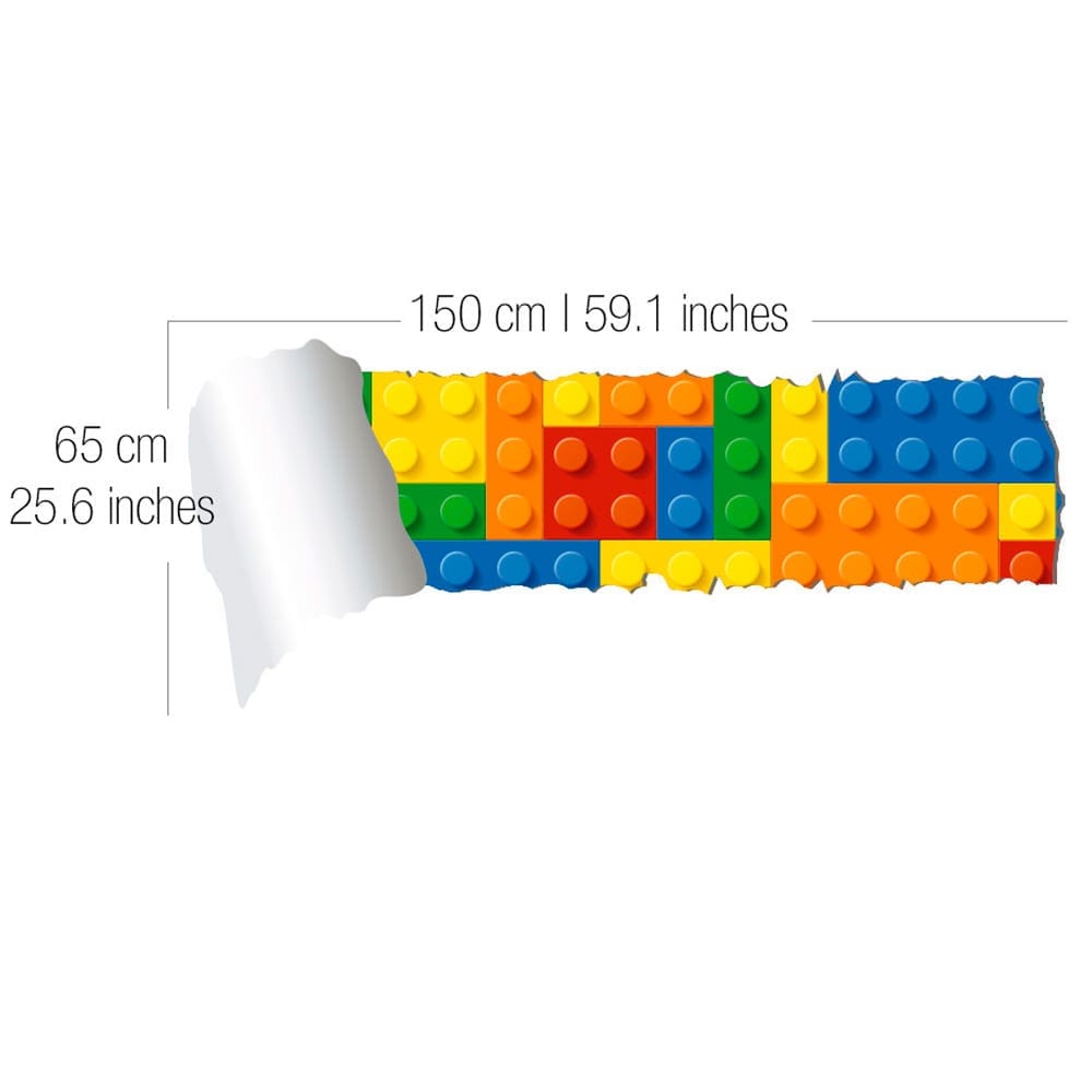 Lego Efeito Parede Rasgada Vinil Autocolante Dimensões