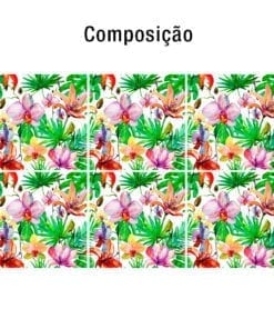 Flores Aguarela decoração de azulejos Composição