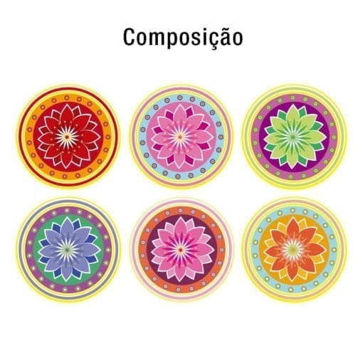 Mandalas azulejos autocolantes Composição