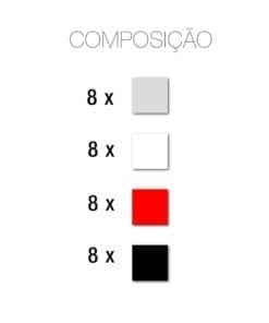 Padrão Preto e Vermelho azulejos autocolantes Quantidades