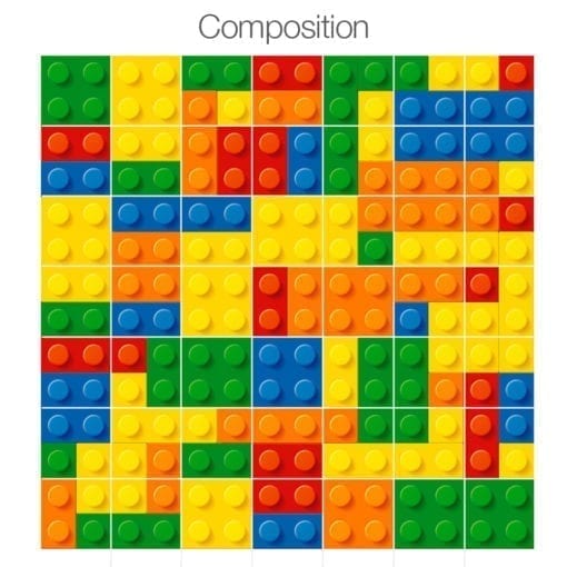 Lego Azulejos Autocolantes - Composição