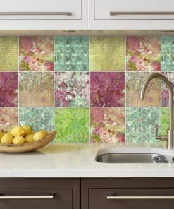 Floral Patchwork decoração de azulejos