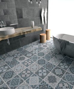 Azul Cinza Vintage - Chão