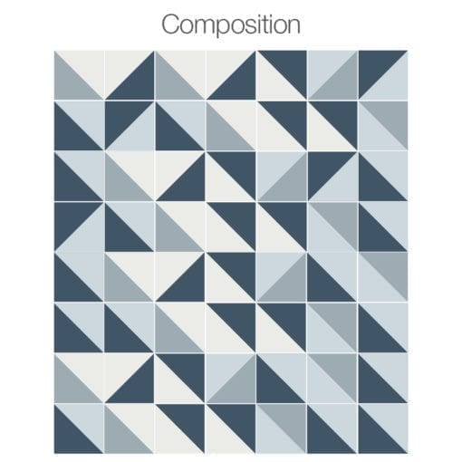 Azul Geométrico - Composição