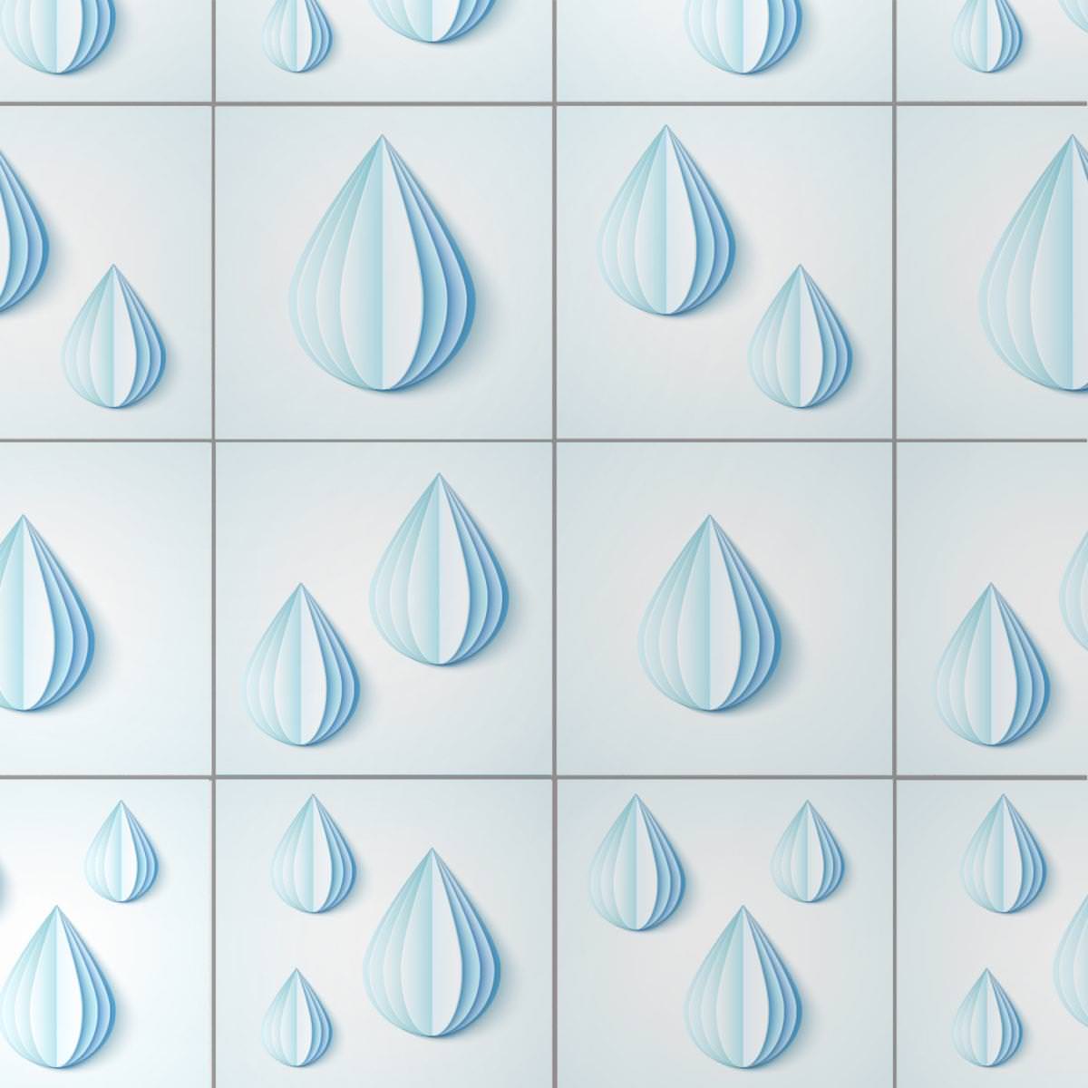 Gotas Origami Autocolantes