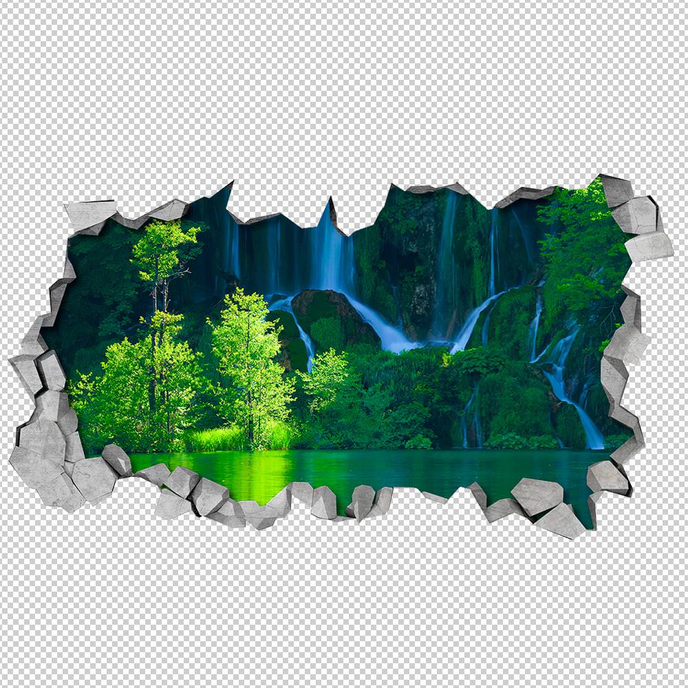 Cascata Verde Paredes 3D Detalhes