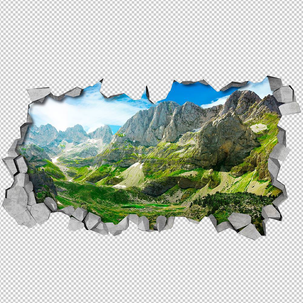 Montanhas Verdes 3D Wallpaper Detalhes
