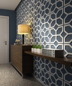 Painel 3D Flores Mid Century Geométrico