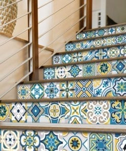 Azulejo Colorido Autocolante - Escadas