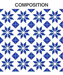 Azulejo Italiano Tradicional Autocolante - Composição