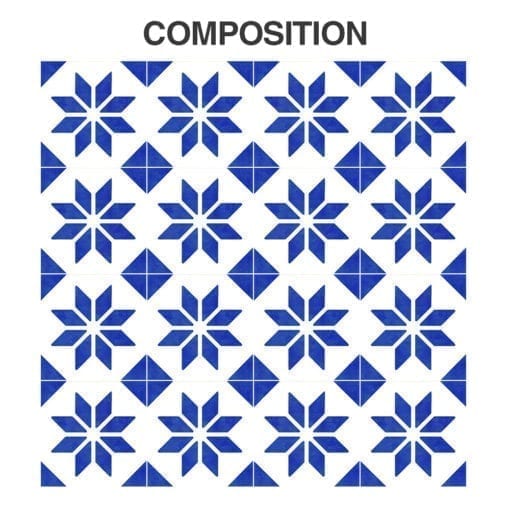 Azulejo Italiano Tradicional Autocolante - Composição