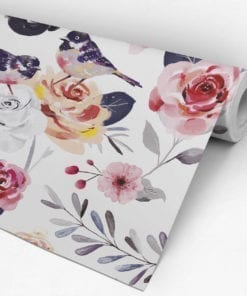 Papel de Parede Floral Vintage Rolo