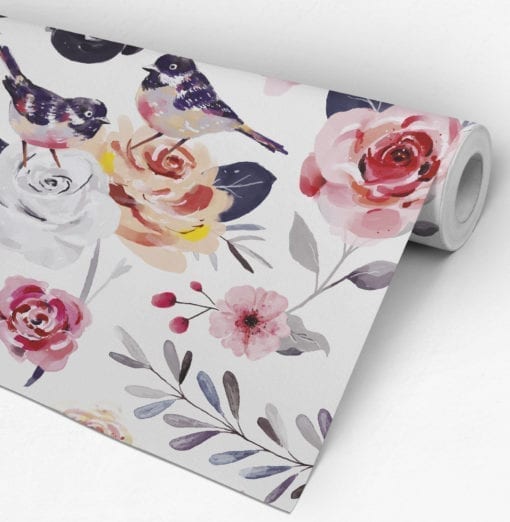 Papel de Parede Floral Vintage Rolo