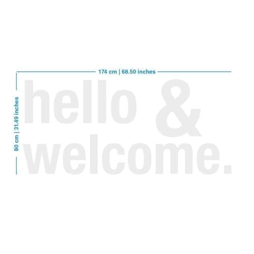 Hello & Welcome 3D Decoração Empresas - Dimensões