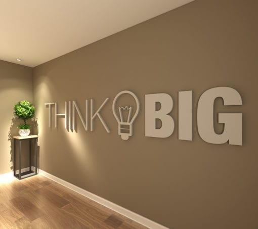 Think Big 3D Decoração de Escritório