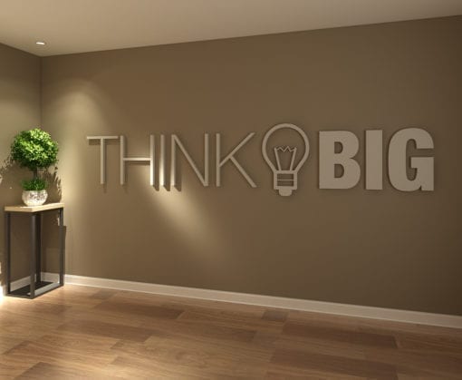 Think Big 3D Decoração de Escritório