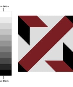 Azulejo Tradicional Francês Vermelho e Preto Autocolante - Espectro de Cores