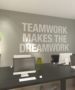 Teamwork Makes The Dreamwork Decoração Escritório