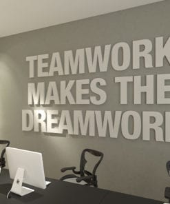 Teamwork Makes The Dreamwork Decoração Escritório