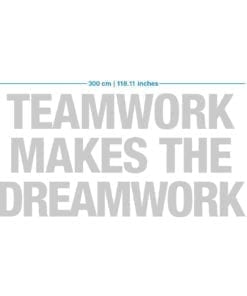 Teamwork Makes The Dreamwork Decoração Escritório - Dimensões