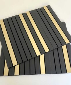 Painéis Decorativos 3D Cinza Escura e Espelho Dourado 1 Pack de 18 Painéis (liquidação)