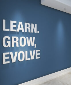 Learn Grow Evolve - Decoração Parede 3D