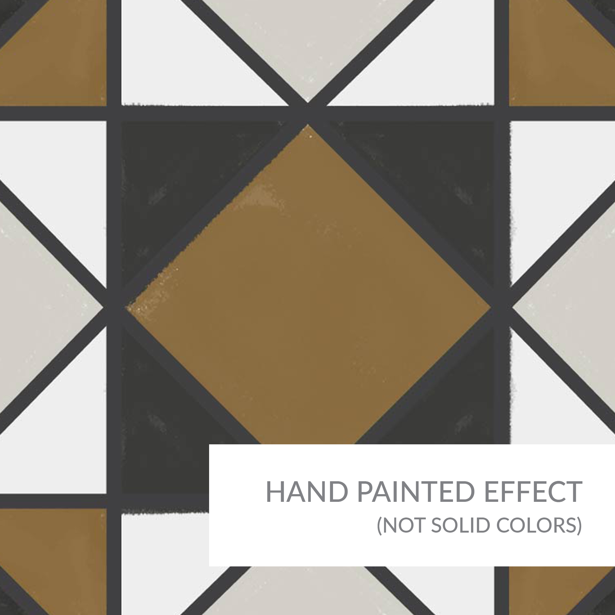 NOT SOLID COLORS copy | Casadart | Vinis Autocolantes, Papel de Parede e Painéis Decorativos Abstract geometric tile pattern in brown, black, and white with a hand-painted texture.