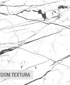 White marble texture with dark gray veins crossing in various directions; 'ZOOM TEXTURA' label bottom-left.