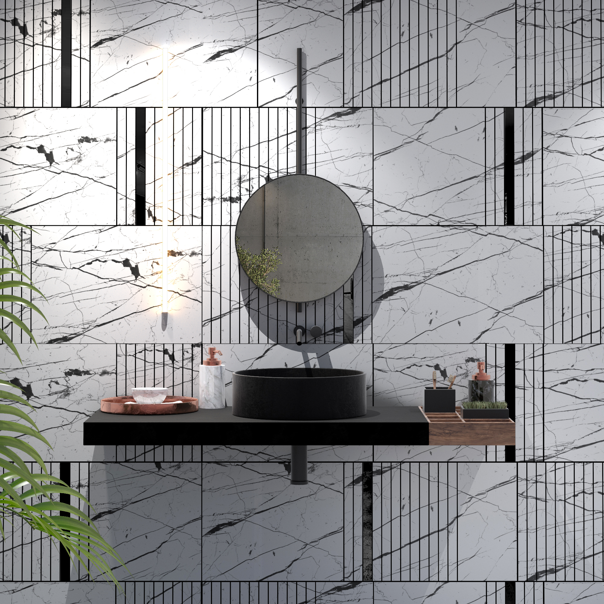 NS895-preto | Casadart | Vinis Autocolantes, Papel de Parede e Painéis Decorativos