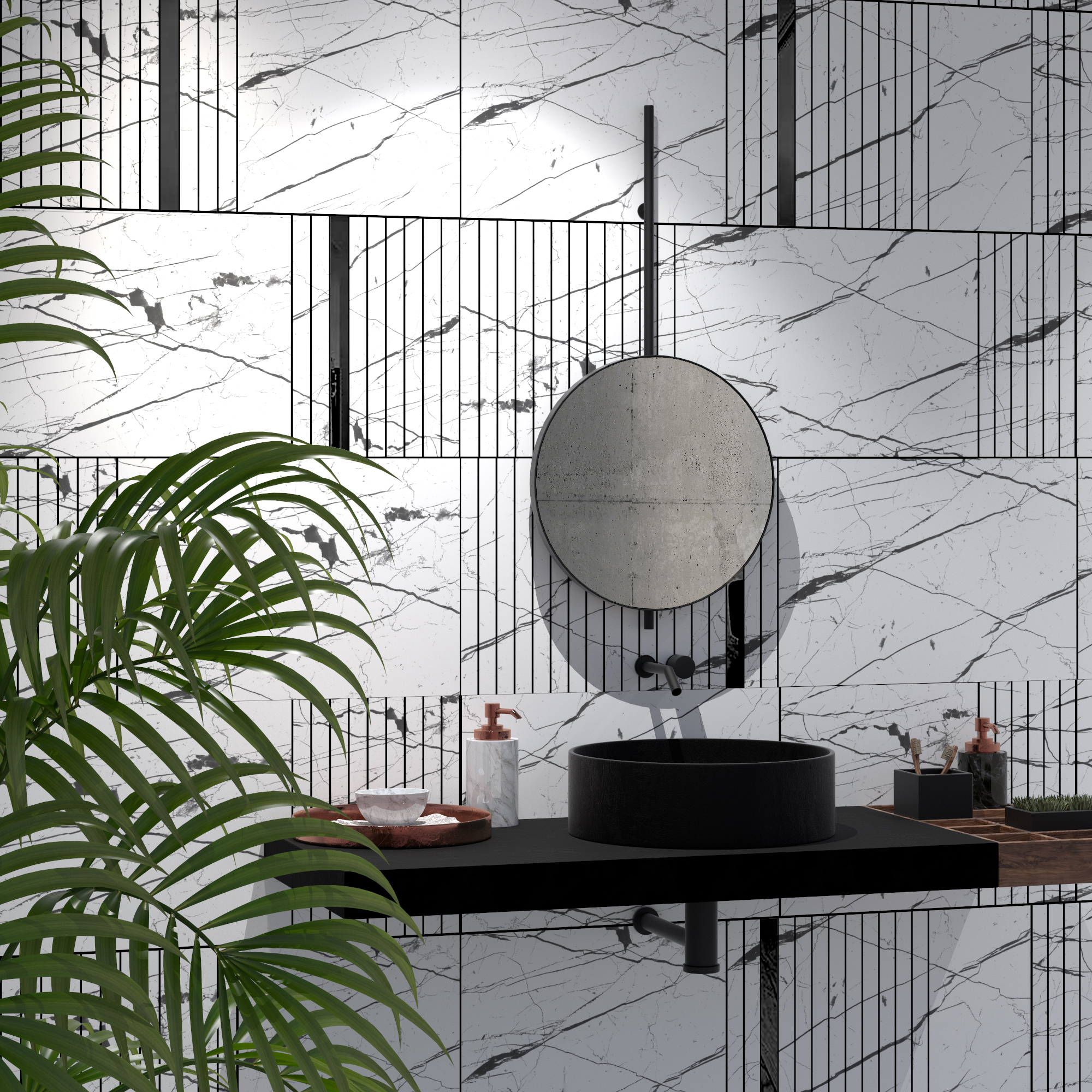 NS895-preto3 | Casadart | Vinis Autocolantes, Papel de Parede e Painéis Decorativos