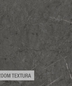 Dark gray marble texture with subtle white veins, bottom-left label 'ZOOM TEXTURA'.